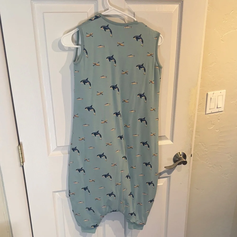 Kyte Baby Large 1.0 tog Blue Sleeveless sleep bag Walker with wales/fish/boat - Picture 7 of 7